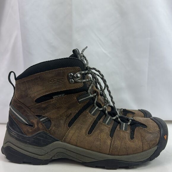 Keen Gypsum Brown Leather Waterproof Lace Up Trail Men’s Hiking Boots - Picture 2 of 14